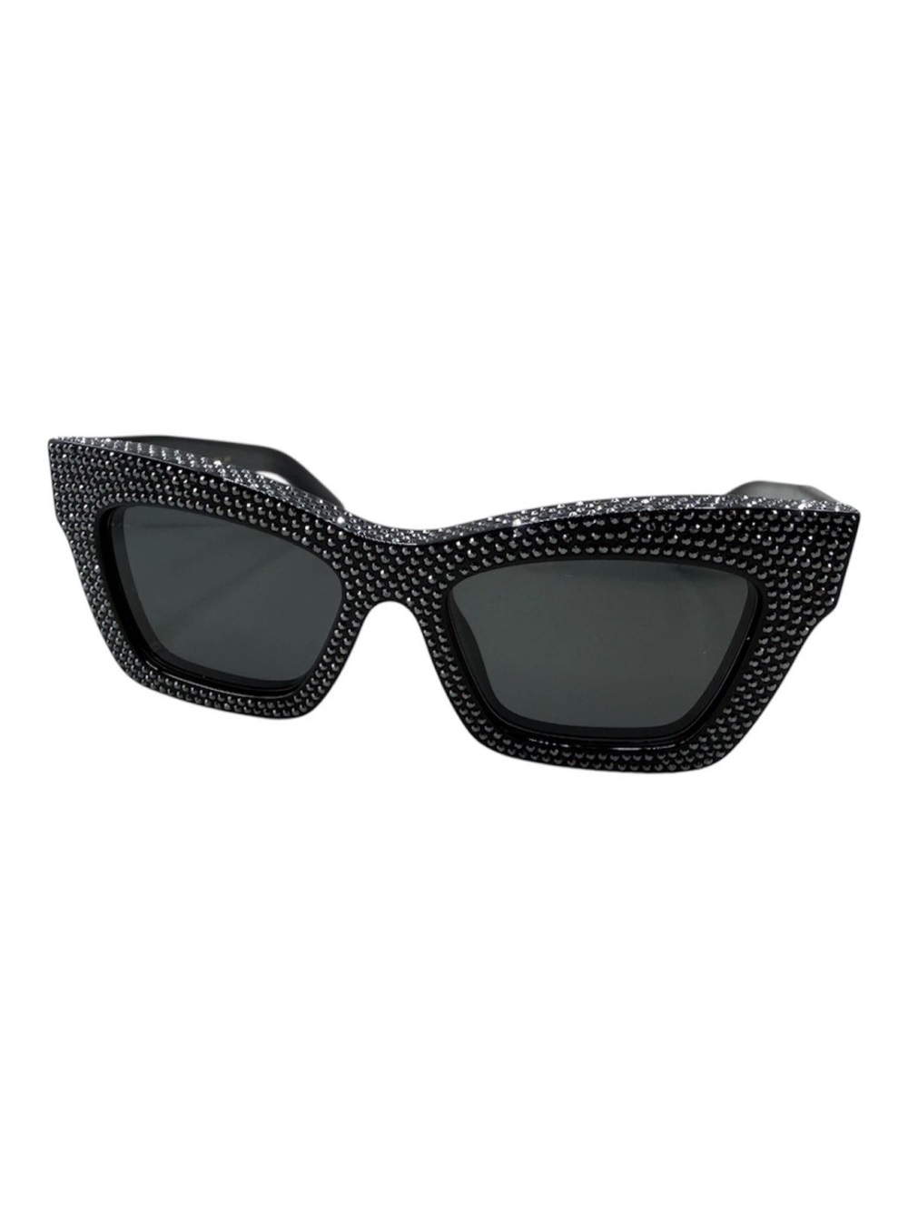Salvatore Ferragamo Black Swarovski Crystal-Studded Sunglasses (NEW IN BOX) - Picture 5 of 10
